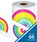 Carson Dellosa Kind Vibes 65Ft of Rainbow Bulletin Board Borders, 1 Roll of Boho Trim for Rolling Whiteboard, Cork and Posterboard, Party, Spring Decorations, and Classroom Decor